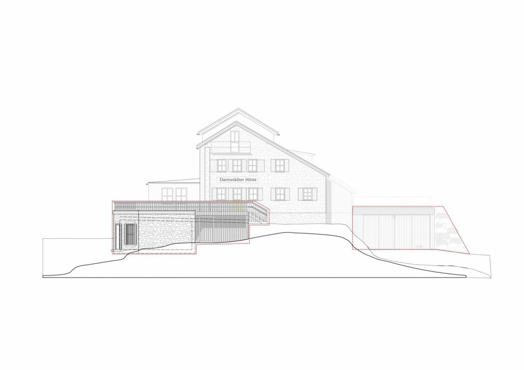 Baubeginn September 2022, Baustelle auf 2.384m